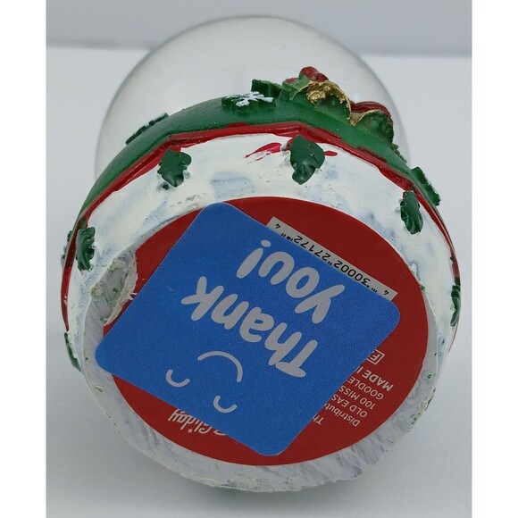 Mini Santa Claus Snowglobe Christmas Snow Globe Miniature Green White Waterglobe - Picture 13 of 16